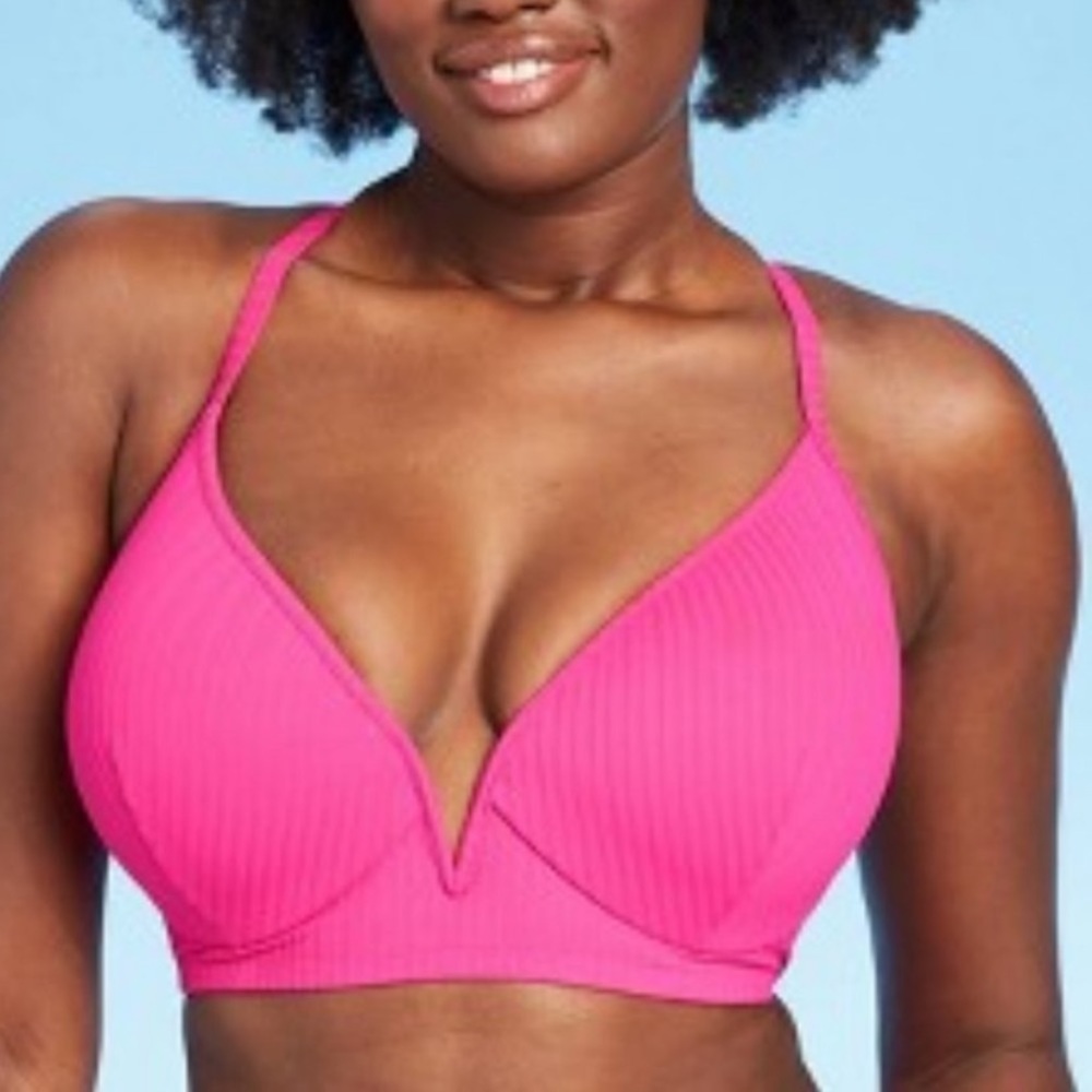 pink bikini top